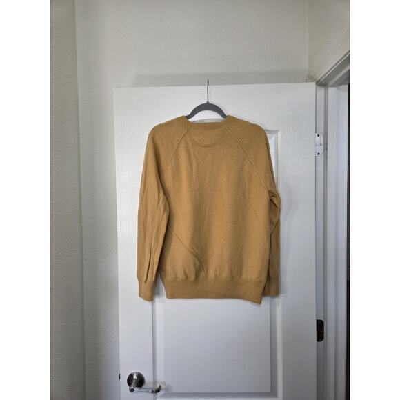 American Eagle AE77 100% Cashmere Luxe Soft Mustard Yellow Sweater Large Unisex - Picture 7 of 10